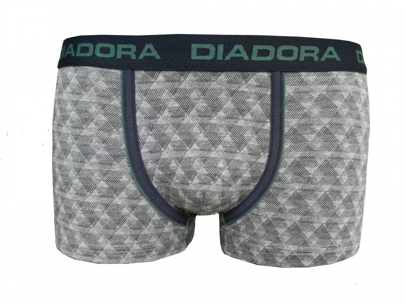 Diadora boxerky pánské 5899 šedá/zelená | Vermali.cz