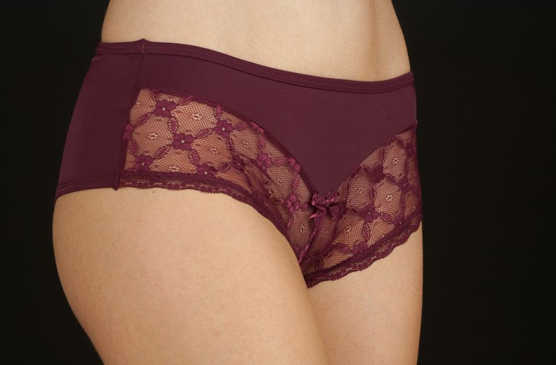 Selene  Brigitte francouzské kalhotky dámské 3040 bordeaux | Vermali.cz