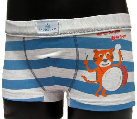 Gasolino boxerky chlapecké s tygrem 1783 šedé