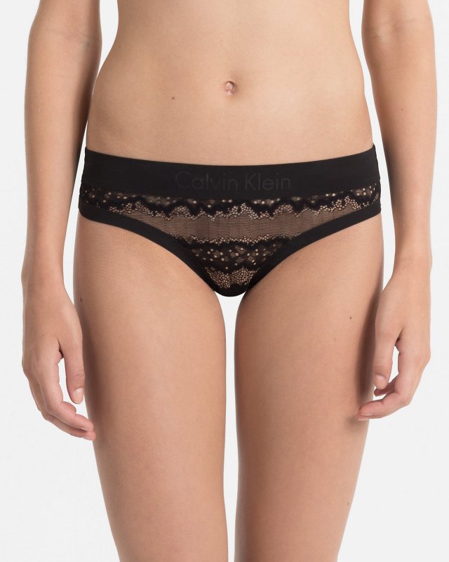 Calvin Klein tanga dámské QF4050E černé | Vermali.cz