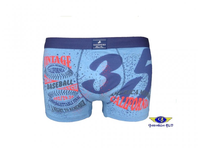 Gasoline blu boxerky pánské 4564 modré | Vermali.cz