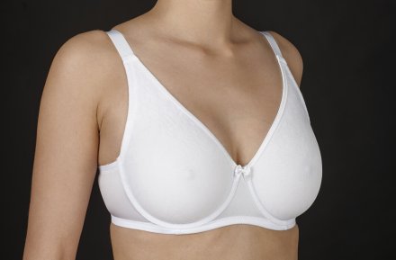 Selene nevyztužená podprsenka s kosticemi Inma bílá