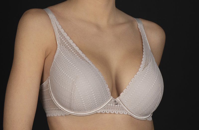 Selene háčkovaná vyztužená bralette podprsenka Vivian tělová | Vermali.cz