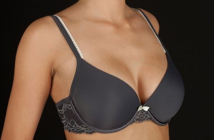 Selene  vyztužená podprsenka Flavia antracitová 