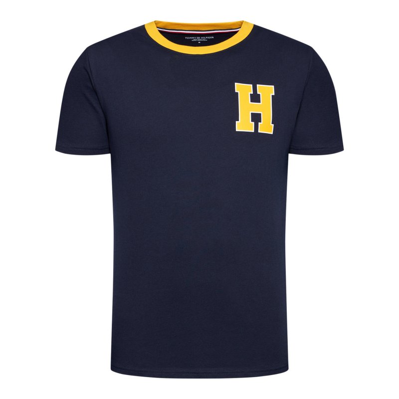 TOMMY HILFIGER pánské tričko krátké 2129 modré  | Vermali.cz