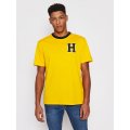 TOMMY HILFIGER pánské tričko krátké 2129 žluté | Vermali.cz