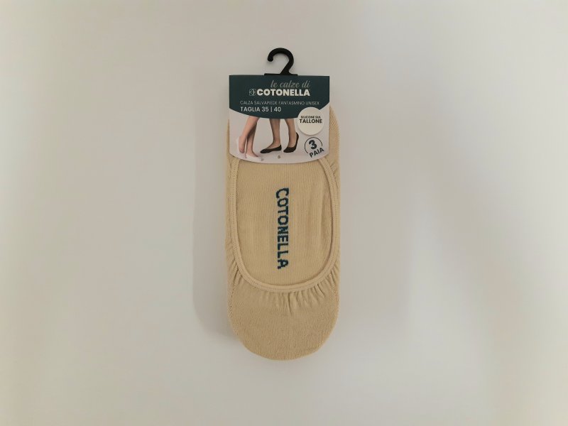 Dámské ponožky do balerín Cotonella IX001 3Pack tělové | Vermali.cz