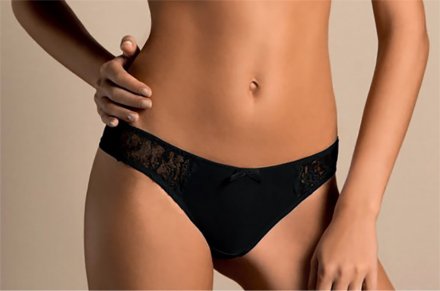 Laura Biagiotti brazilky kalhotky s krajkou 344 černé 