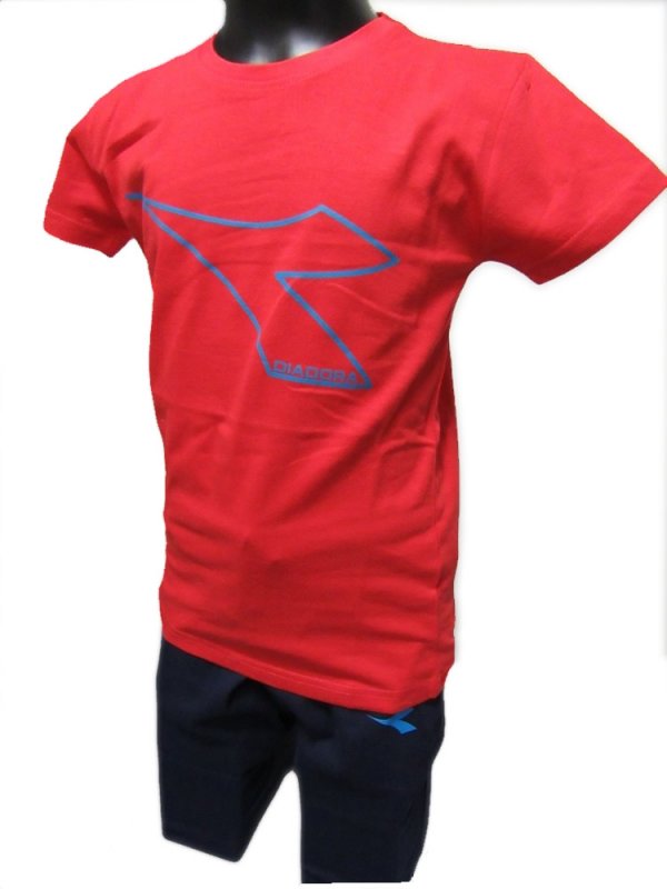 Diadora chlapecký komplet junior 8061 červený | Vermali.cz