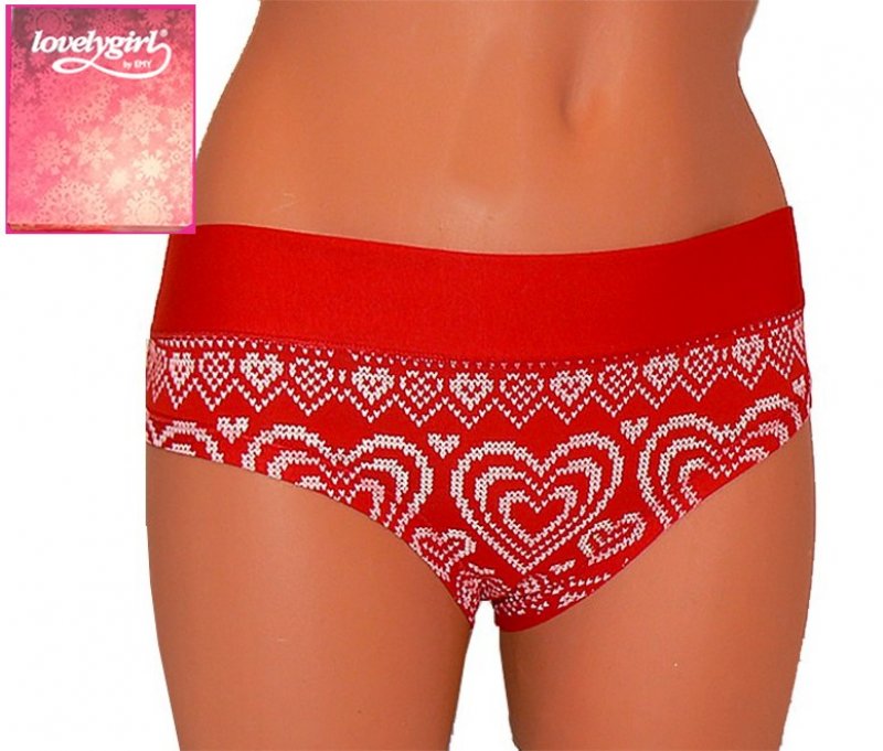 Lovelygirl dámské kalhotky 2647 červené  | Vermali.cz
