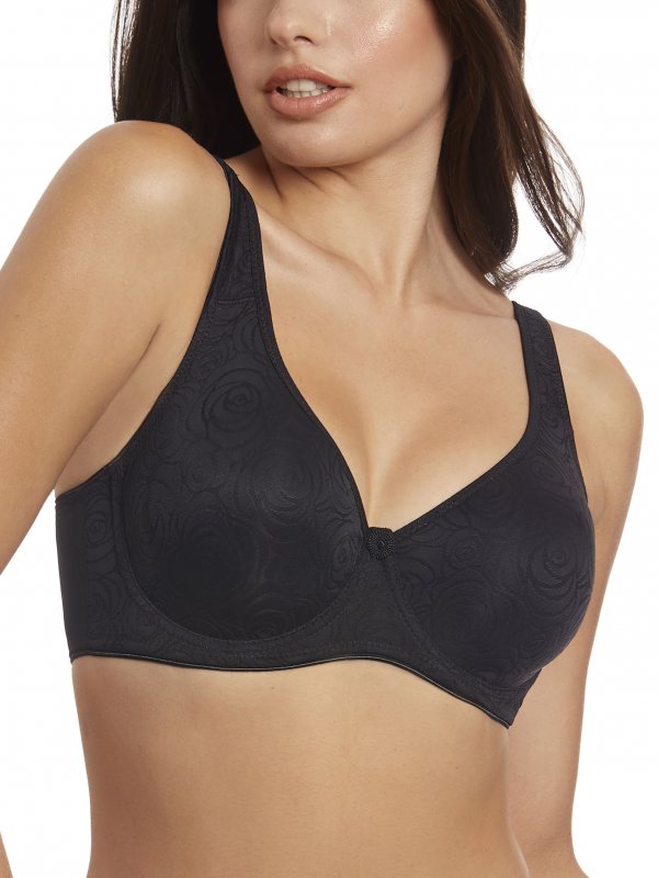 Selene nevyztužená podprsenka s kosticemi Teresa černá | Vermali.cz