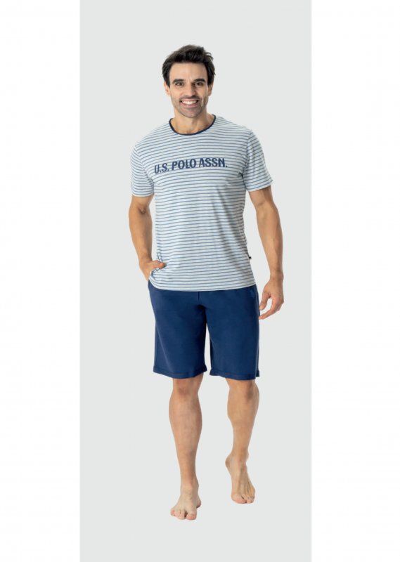 U.S.POLO ASSN. Pánský domácí komplet 18773 modrý | Vermali.cz