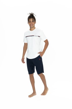 U.S.POLO ASSN. Pánský domácí komplet 18865 bílý  