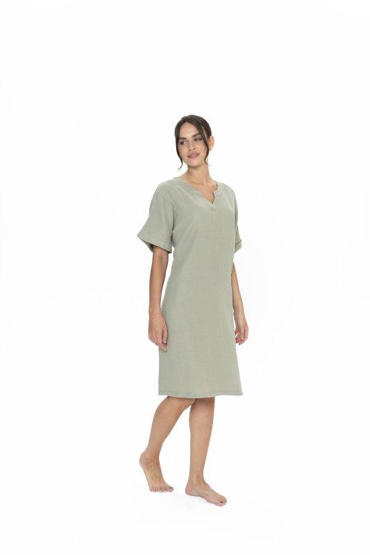 U.S.POLO ASSN. Dámské domácí šaty 20018 khaki | Vermali.cz