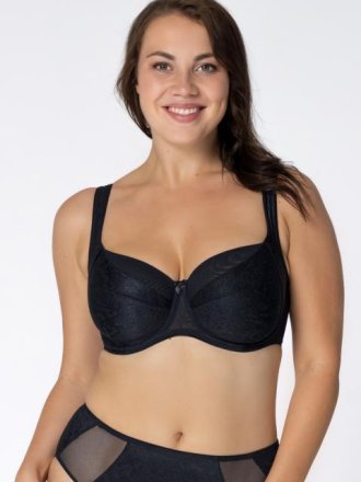 ROSME nevyztužená podprsenka s kosticemi 722021 černá