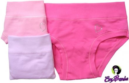 Emy Bimba kalhotky dívčí jednobarevné 659 růžová